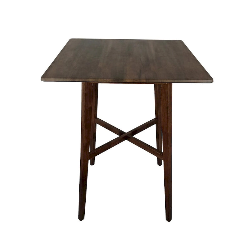 Bar Height Dining Table 42" | Walnut / Grey+Black / Cement Grey | Seats 2 | Rubberwood Legs