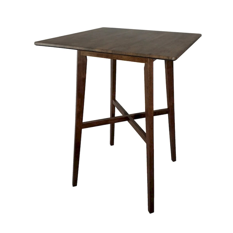 Bar Height Dining Table 42" | Walnut / Grey+Black / Cement Grey | Seats 2 | Rubberwood Legs