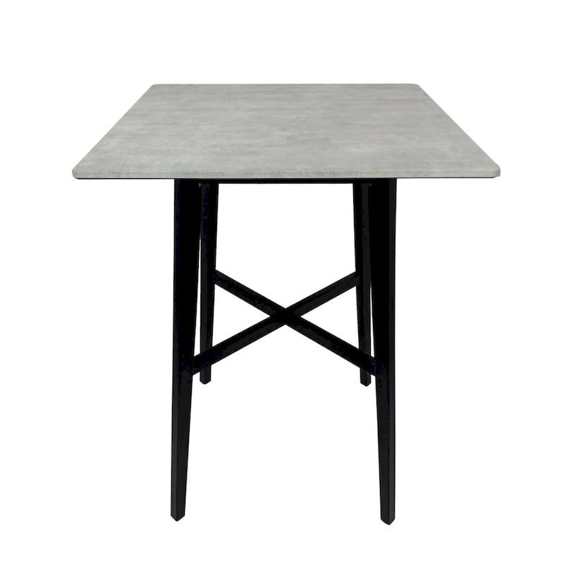 Bar Height Dining Table 42" | Walnut / Grey+Black / Cement Grey | Seats 2 | Rubberwood Legs