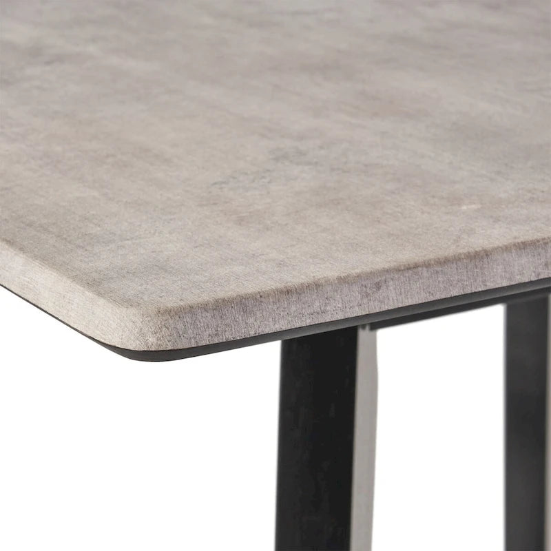 Bar Height Dining Table 42" | Walnut / Grey+Black / Cement Grey | Seats 2 | Rubberwood Legs