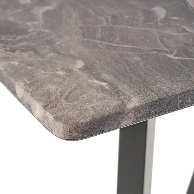 Bar Height Dining Table 42" | Walnut / Grey+Black / Cement Grey | Seats 2 | Rubberwood Legs