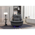Dark Gray / Green Power Recliner Chair, 270° Swivel Glider, Single Seat