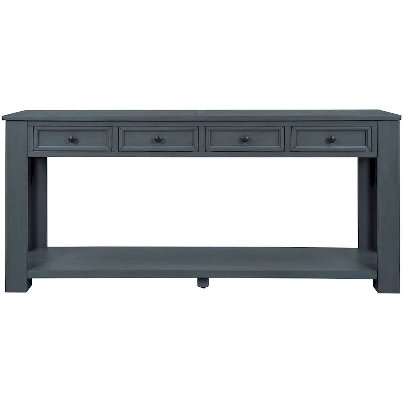 Multi-Color Vintage Console Table | 4 Drawers & 1 Shelf | Entryway & Living Room | Single Use