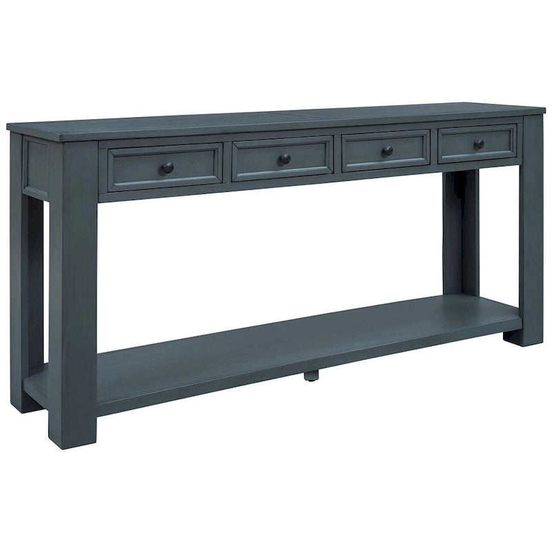 Multi-Color Vintage Console Table | 4 Drawers & 1 Shelf | Entryway & Living Room | Single Use