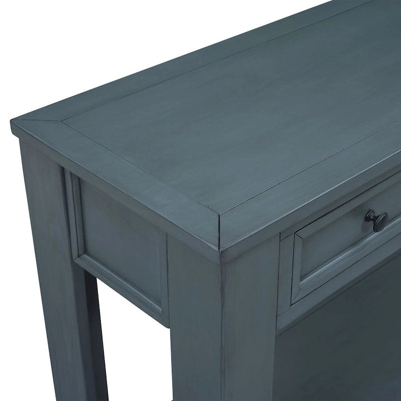 Multi-Color Vintage Console Table | 4 Drawers & 1 Shelf | Entryway & Living Room | Single Use