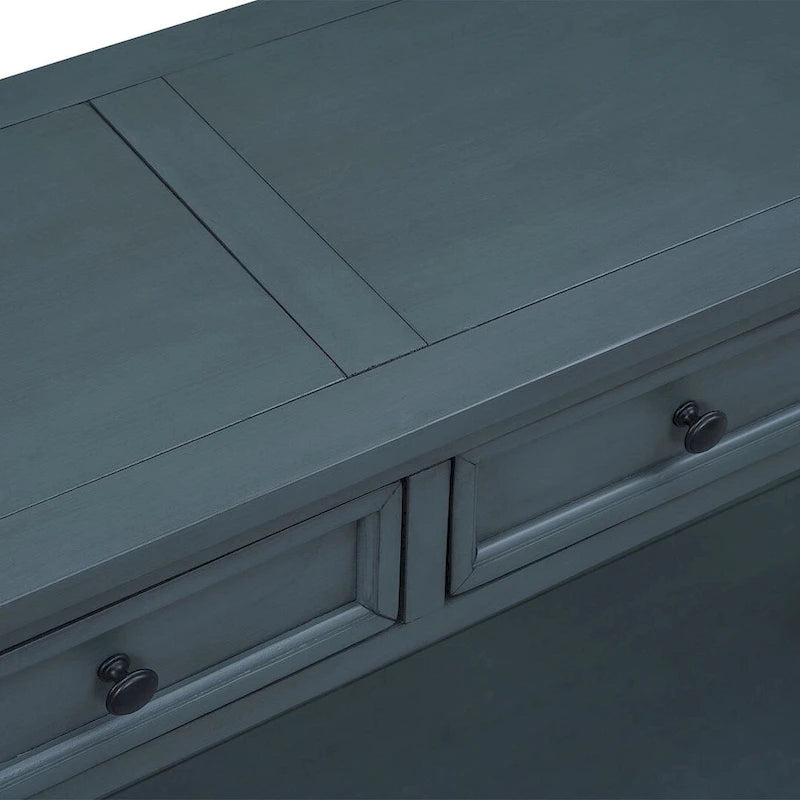 Multi-Color Vintage Console Table | 4 Drawers & 1 Shelf | Entryway & Living Room | Single Use