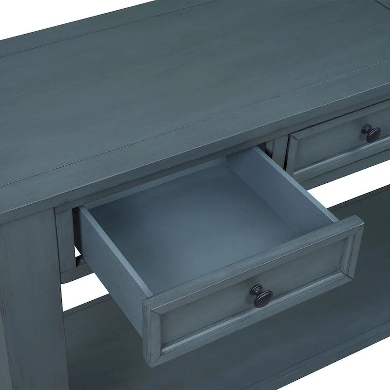 Multi-Color Vintage Console Table | 4 Drawers & 1 Shelf | Entryway & Living Room | Single Use