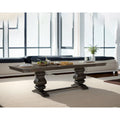 Espresso & Brown Fabric Dining Set – 1 Table + 2 Chairs, Seats 2