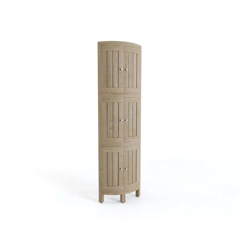 Teak Corner Bath Shelf – Multi-Tier, Indoor/Outdoor, 1 Person